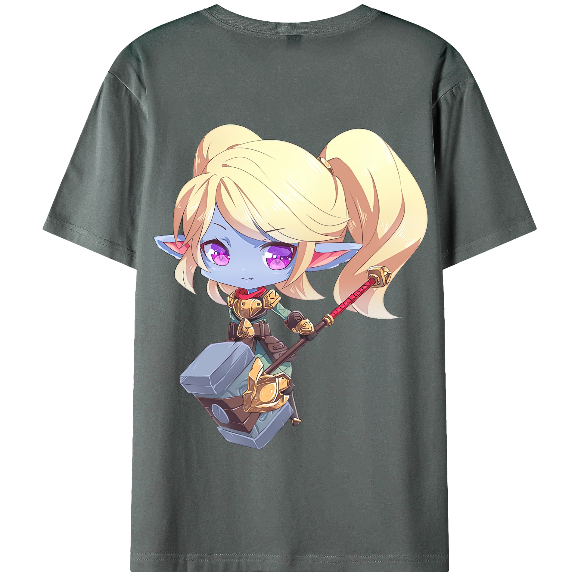 リーグ・オブ・レジェンド League of Legends LOL 綿100％半袖Tシャツ（背面プリント）
